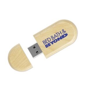 Oval Wooden USB Drive