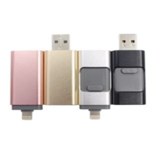Lightning Bolt Dual Sliding Thumb Drive for iPhone and iPad